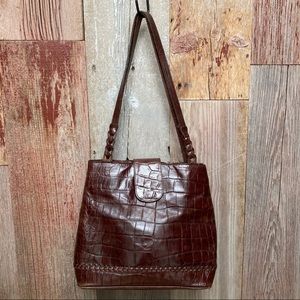 Dillards Faux Croc Shoulder Bag